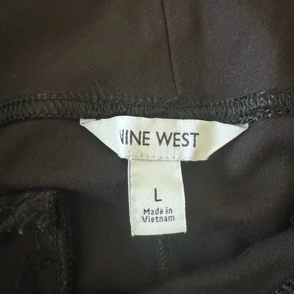 NINE WEST Size Large L Black Women's Pull-On Skinny Leggings Stretch Pants - Picture 5 of 5